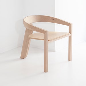 Wood Chair Tripod Mid Century Armchair Chair for Unique Home Decor - Modern Dinning Chairs Natural Wood Chair Unique Design for Decor