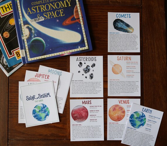Solar System Fact Cards Information Cards For Nature Study Planets Guide Montessori Charlotte Mason Nature Study Nature Journal