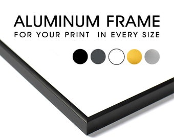 Aluminum Frame for Poster Photography. Any size, colors: Black, White, Graphite, Silver, Gold. A5 A4 A3 A2 A1 50x70 24x36 70x100 18x24 15x21