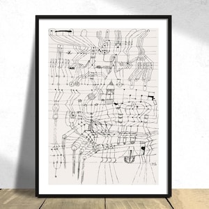 Drawing Knotted in the Manner of a Net - Paul Klee | Modern Abstract, Poster Reproduction, 20th Century Expressionism, Famous Modern Art R14
