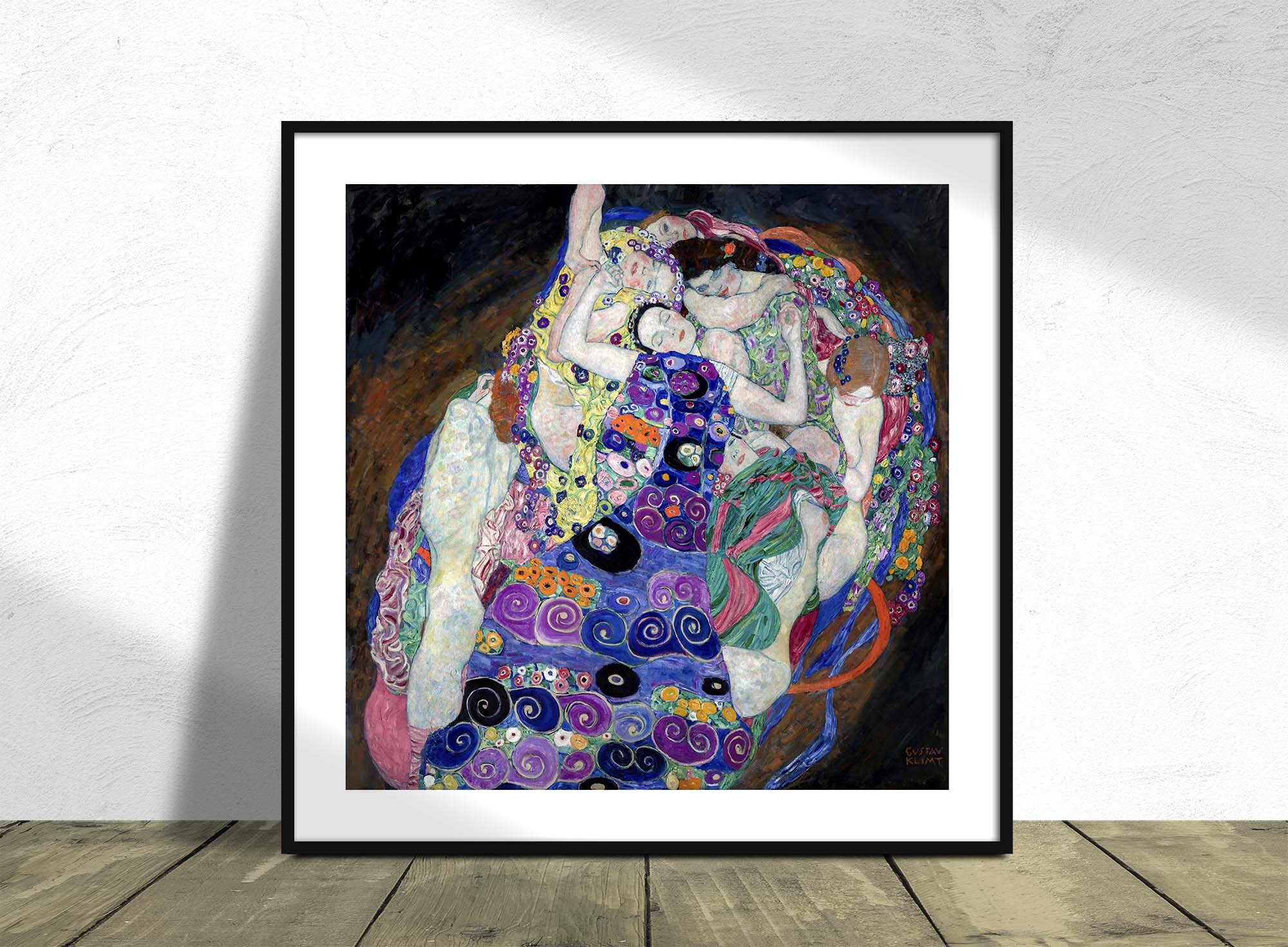 The Virgin - Gustav Klimt | Square Print, Square Poster, Vintage