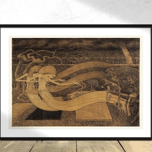 O Grave, where is thy Victory - Jan Toorop | Classic Art, Nouveau Poster, Reproduction Print, Retro Gift Idea, Religious Allegory Art, 30x40