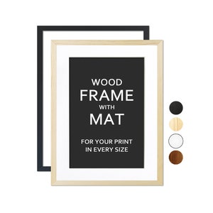 Black Poster Frame, Thin Metal Picture Photo Frame, Various Size