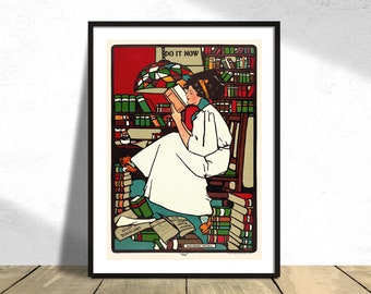 Dig, Do it now - Sadie Wendell Mitchell / Retro Print, Vintage Poster, Women Portrait, Romantic Poster, Book Lovers Gift, "Girls will be Girls"