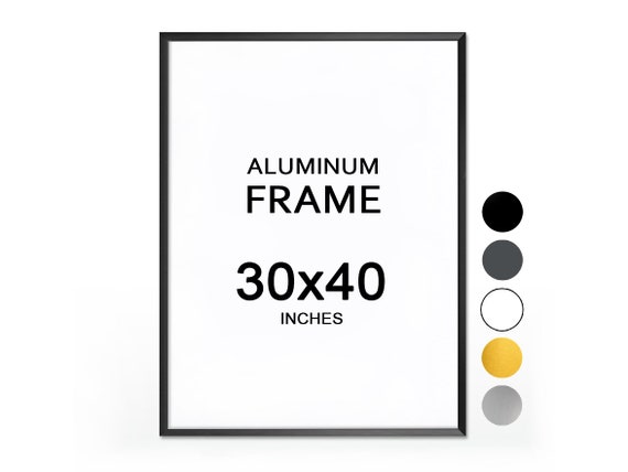 Marco 30x40 Aluminio / Pulgadas / Colores: Negro, Blanco, Grafito
