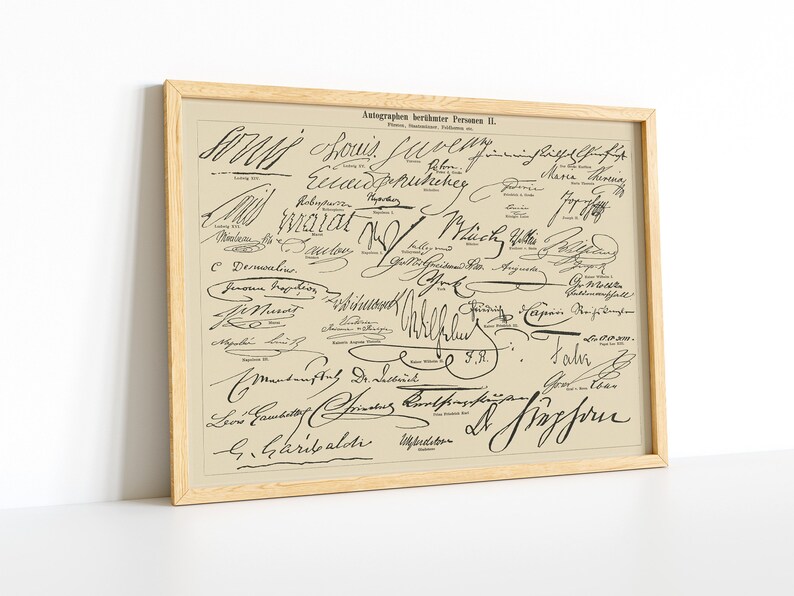 Autographs of Famous Figures 2 (1894) - Reproduction Print, Letters ...