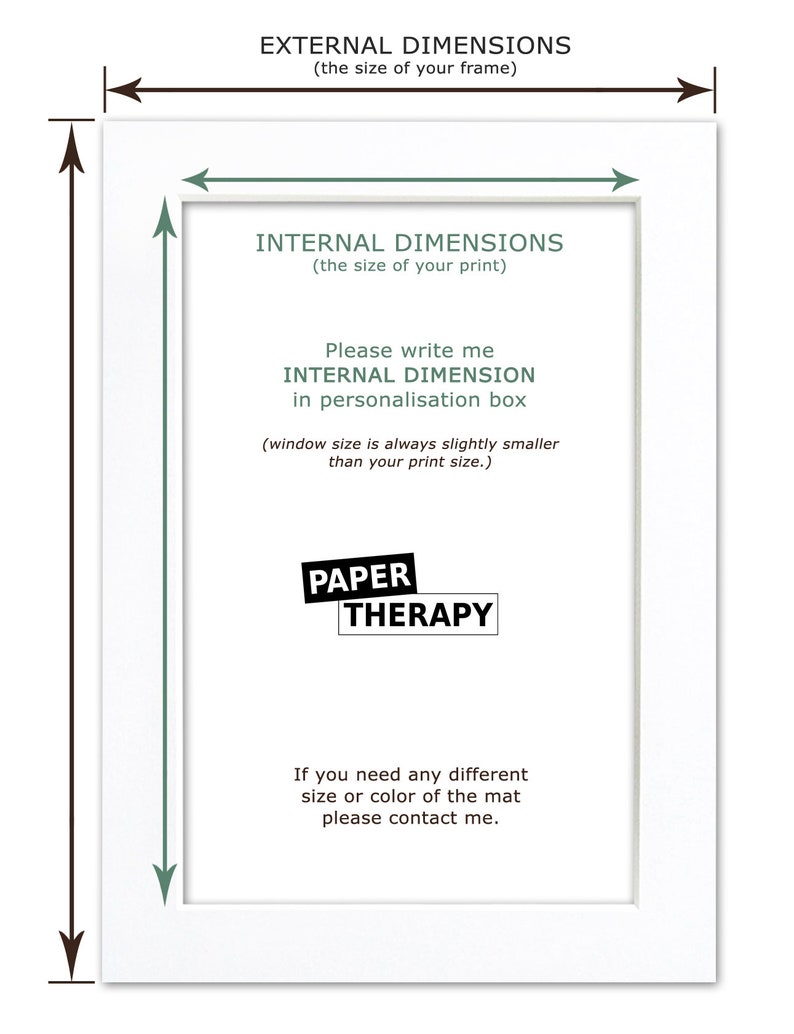 Black Picture Mount White Frame Mounts Passepartout Custom Etsy