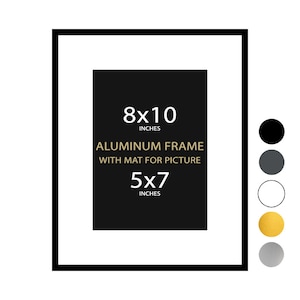 8x10 frame with 5x7 opening / 8&quot;x10&quot; frames with mats for 5&quot;x7&quot; picture print posters / Passepartout Passe-partout Frame with mount