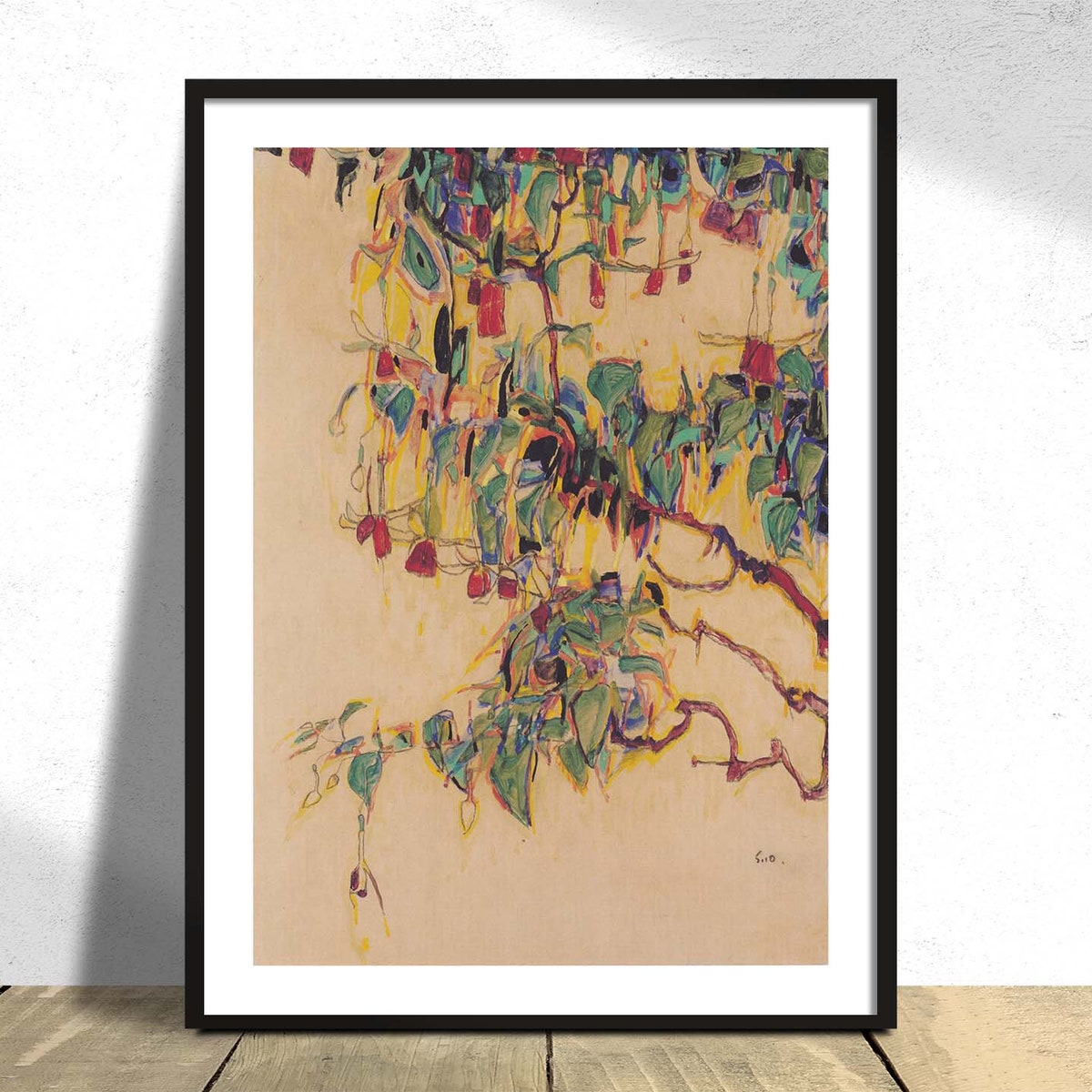 Sonnenbaum Egon Schiele Austrian Expressionism Style, Exhibition Art, Poster Reproduction, Tree Print, Gift Idea, Modern Art, Solar Tree - Etsy