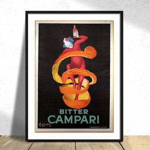 Bitter Campari - Leonetto Cappiello / Cartel publicitario, Reproducción de impresión, Arte de pared vintage, Decoración de bar en casa, Padre de la publicidad moderna