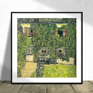 Dom Guardaboschi - Gustav Klimt | Kwadratowy wydruk, Kwadratowy plakat, Wystawa w stylu vintage, Reprodukcja, Pomysł na prezent na parapetówkę, Drzewa