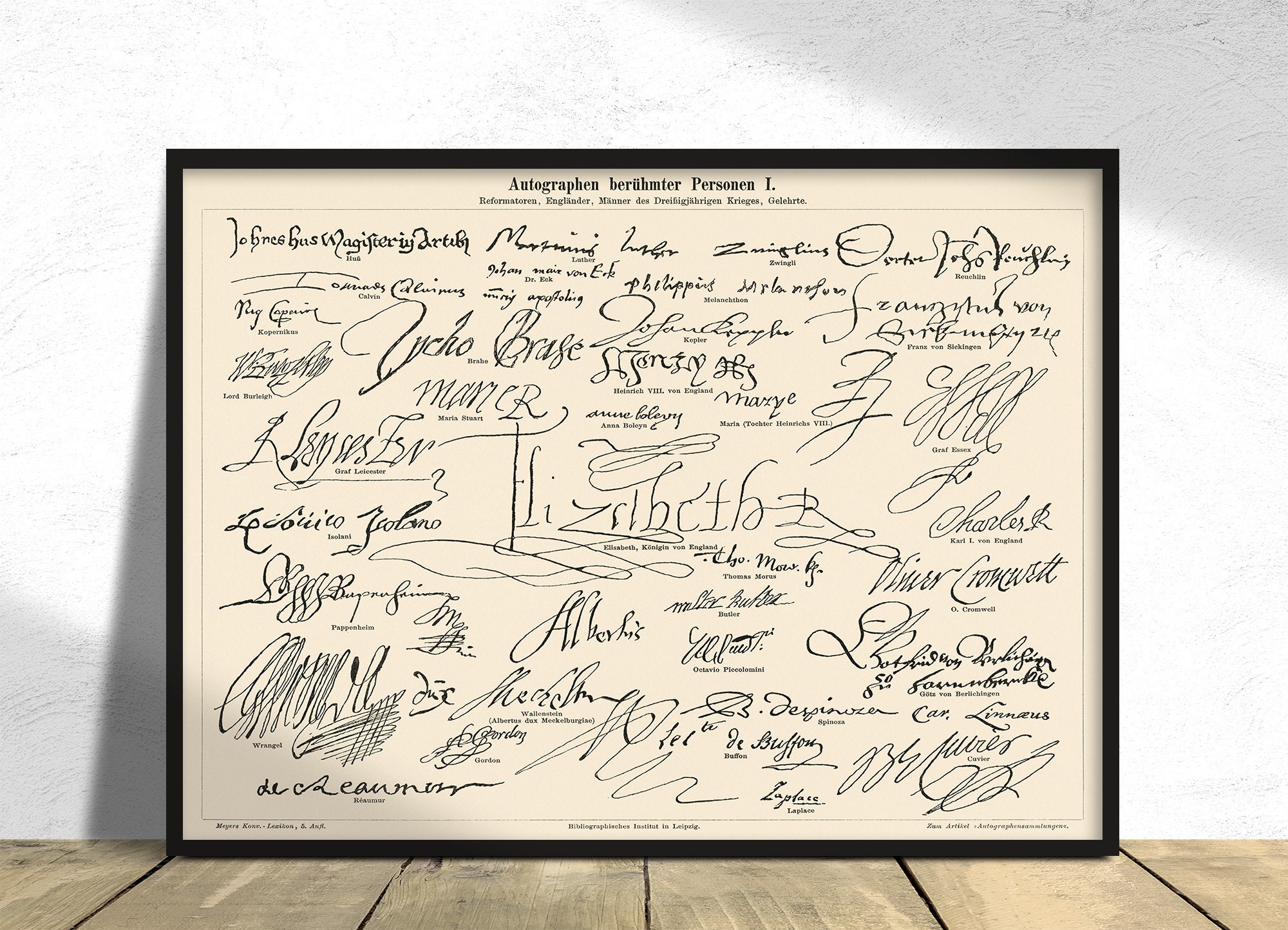 MegRyan&HughJackman KETE&LEOPOLD 直筆サイン Autographs of Famous Figures 1 (1894) - Reproduction Print