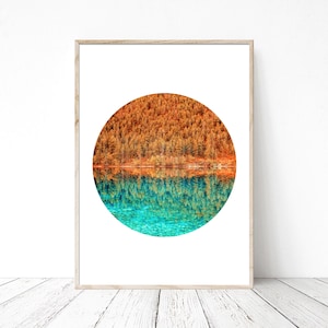 Autumn Symmetry - Minimalistisches Poster auf hochwertigem Fotopapier 250g. Jede Größe, die Sie benötigen! Auf Wunsch auch gerahmt! 50x70 40x50 A3 A4