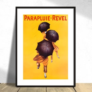 Parapluie Revel - Leonetto Cappiello / Arte Classica, Stile Francese, Riproduzione Dic, Stampa Retrò, Vecchio Manifesto Pubblicitario, Poster Ombrelli