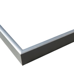 Silver Aluminum Frame for Poster Photography. Any size, colors: Black, White, Graphite, Gold. A5 A4 A3 A2 A1 50x70 24x36 70x100 18x24 15x21