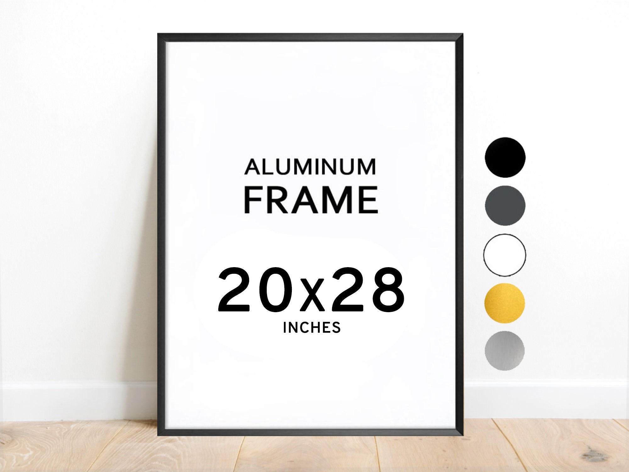 19.75x26.75 Puzzle Frame Kit with Glue Sheets, Silver Modern Picture Frame