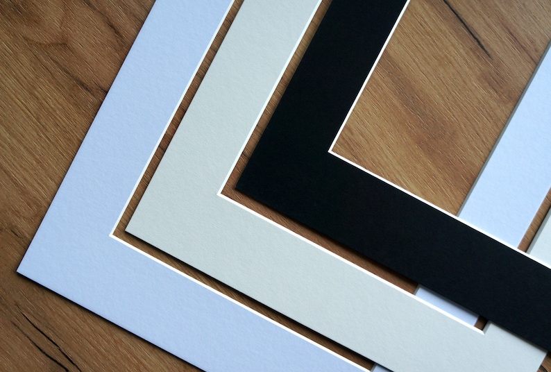 Custom Size Mat Board for Frame / Picture Mount Black Matte Etsy