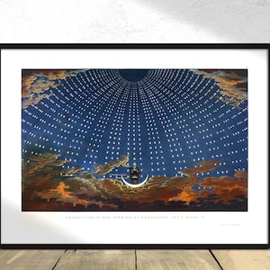Diseño para La flauta mágica: El Salón de las Estrellas en el Palacio de la Reina de la Noche, Acto 1, Escena 6 - Según Karl Friedrich Schinkel / Arte