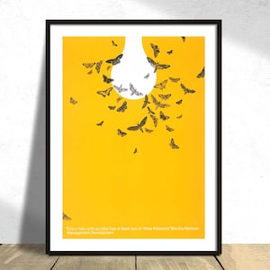Cartel publicitario de IBM - Ken White / Decoración de computadora, Cartel publicitario, Decoración de oficina, Brooks Atkinson, IBM vintage, Diseño gráfico