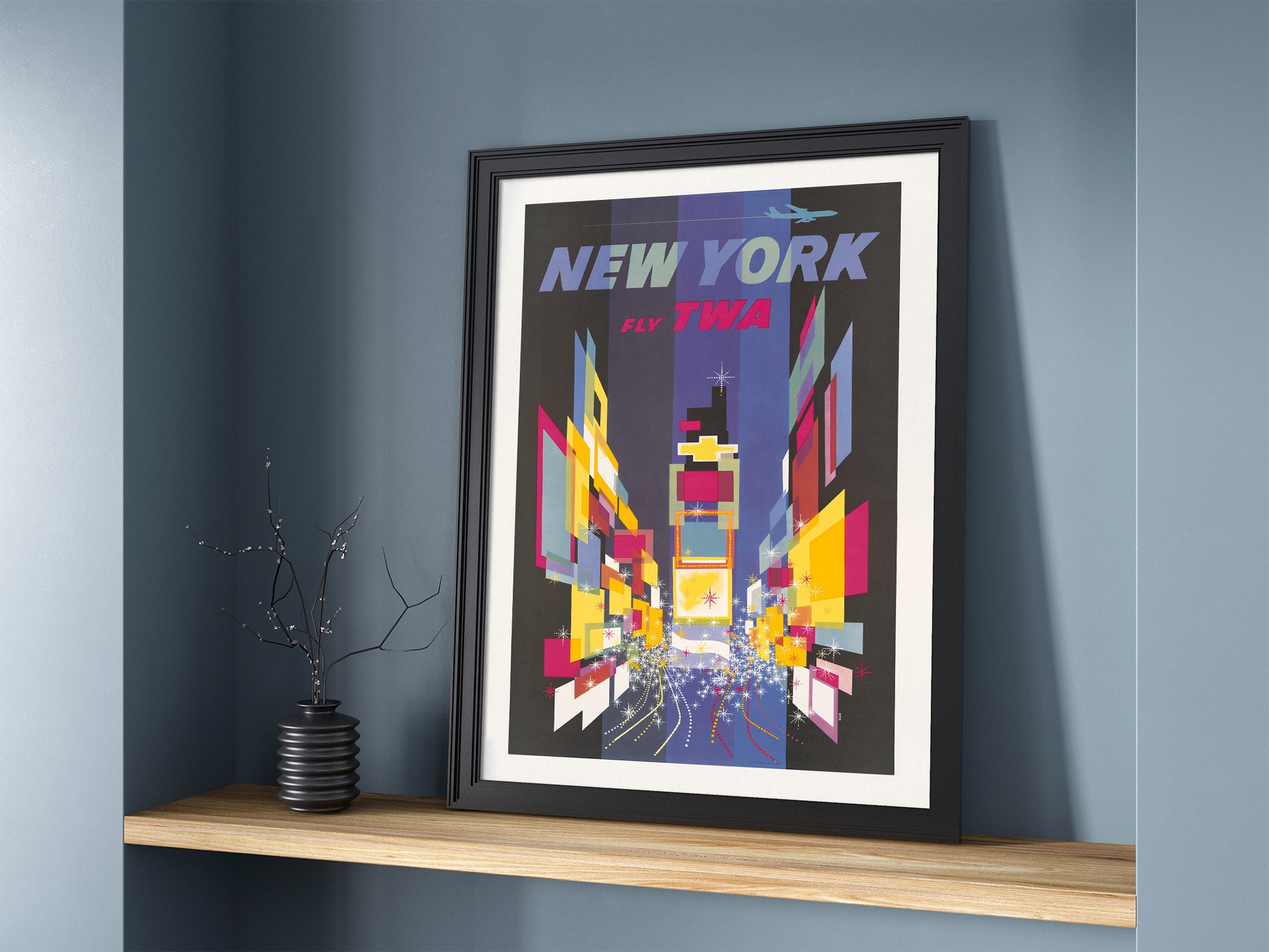 FLY TWA NEW YORK 壁掛けアート FLY TWA NEW YORK 壁掛けアート（Wandbild „New York, Fly TWA