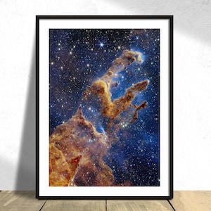 Pilares de la creación 2022 - El telescopio espacial James Webb I Impresión espacial, Arte espacial, Decoración de arte de estrellas y galaxias, Póster de la NASA, Regalo de astronomía