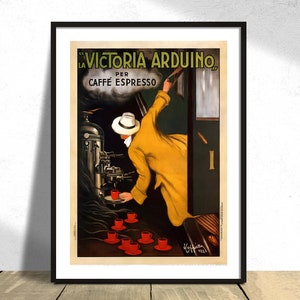Werbeplakat für Victoria Arduino - Leonetto Cappiello | Klassische Kunst, Freunch Style, Reproduktion, Retro Print, alte Werbung Caffee