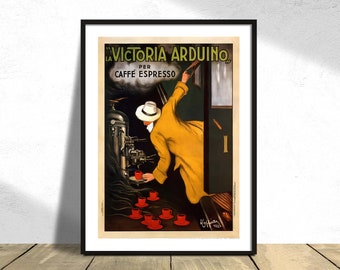 Advertising poster for Victoria Arduino - Leonetto Cappiello | Classic Art, Freunch Style, Reproduction, Retro Print, Old Advertising Caffee