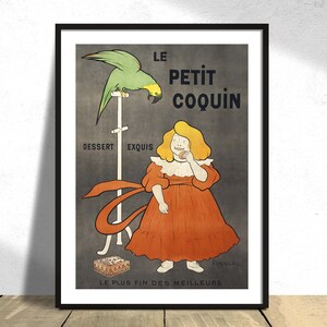 Le petit coquin, Dessert exquis - Leonetto Cappiello | Klassische Kunst, Freunch Style, Reproduktion, Retro Print, altes Werbeplakat Nouveau