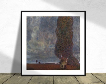 Zbliżająca się burza - Gustav Klimt | Kwadratowy wydruk, Kwadratowy plakat, Wystawa vintage, Reprodukcja dec, Plakat przyrodniczy, Klimt Print 8x8