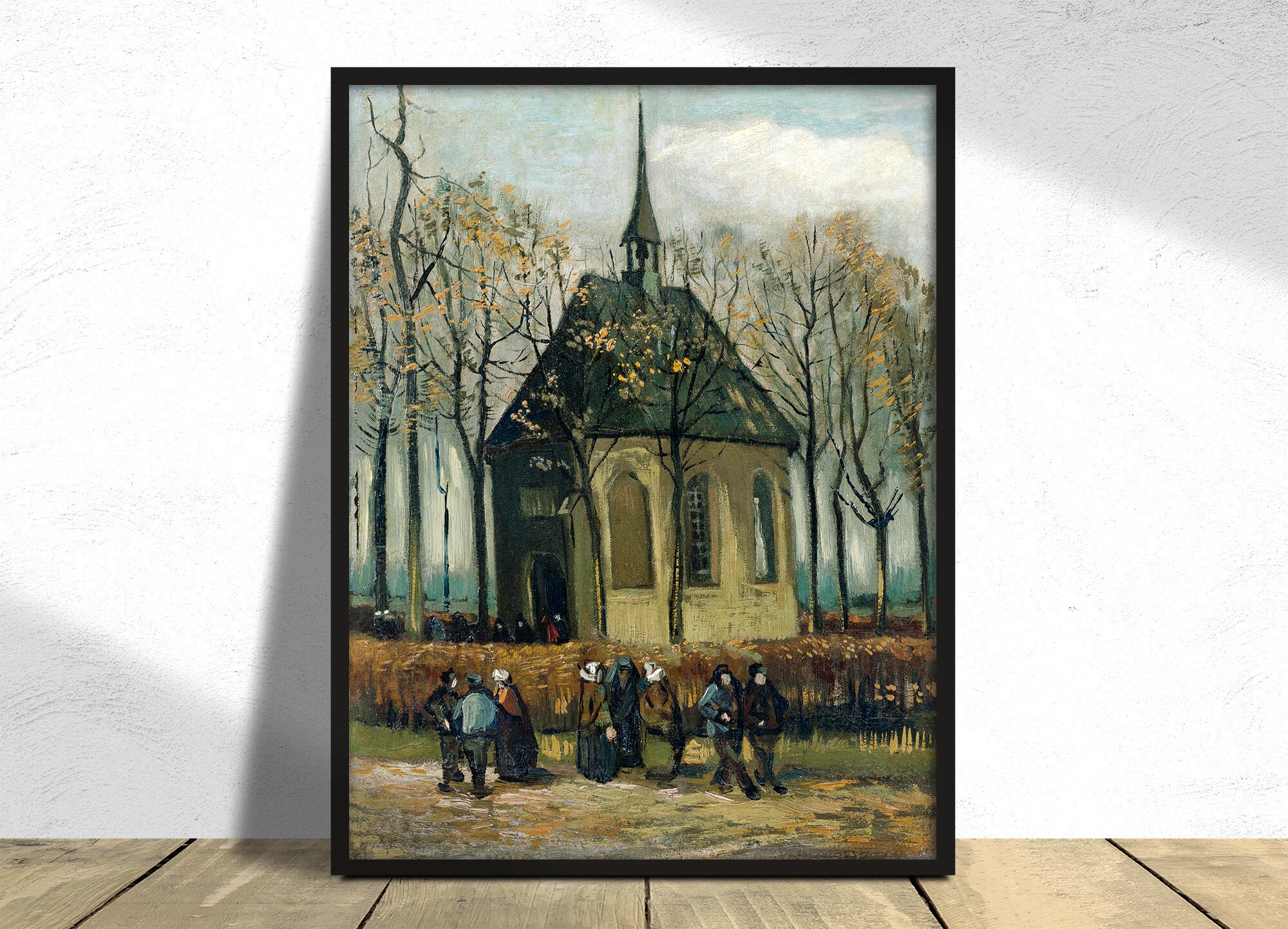ヌエネンの改革派教会を去る会衆 - ヴィンセント・ヴァン・ゴッホ