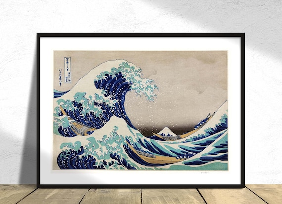 Katsushika Hokusai - La grande onda di Kanagawa fino a 70x100 - Ukiyo-e