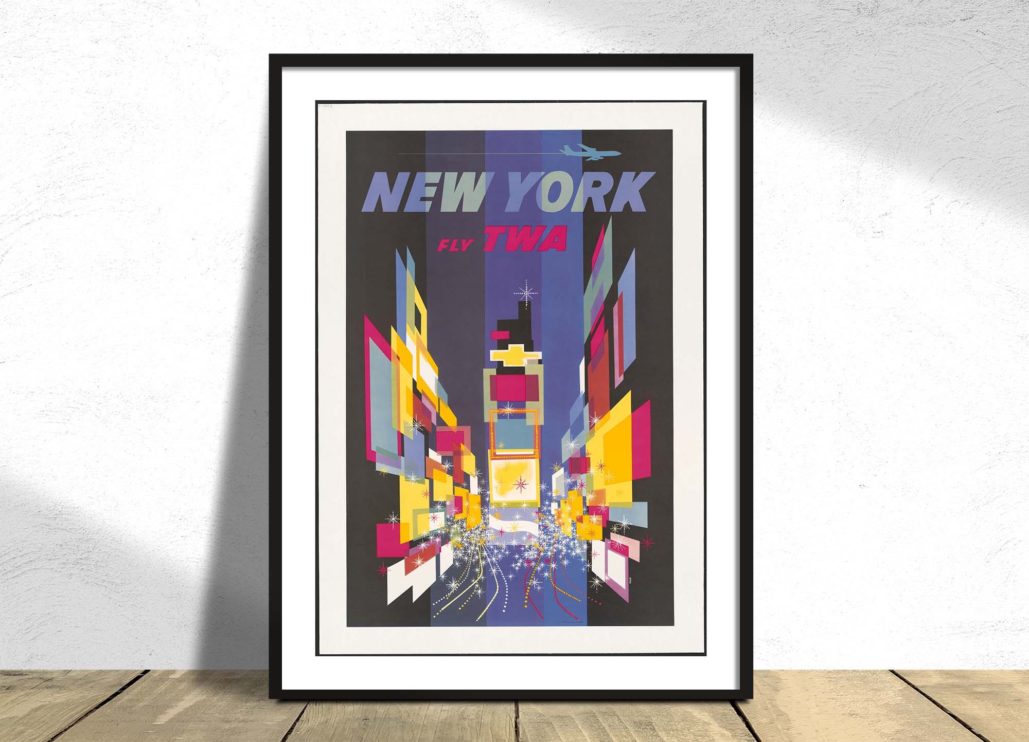 FLY TWA NEW YORK 壁掛けアート FLY TWA NEW YORK 寄り 壁掛けアート