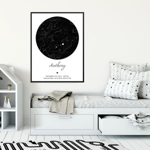 Impreso Custom Sky Map Stars Star Big Póster personalizado Muchos tamaños 50x70 70x100 61x91 A3 A2 A1 A0 24x36 20x28 18x24