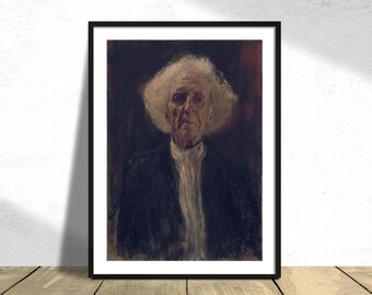 Ślepiec - Gustav Klimt | Styl Art Nouveau, Reprodukcja wydruku, Mężczyzna retro, Plakat vintage, Złoty okres, Portret mężczyzny, Secesja wiedeńska