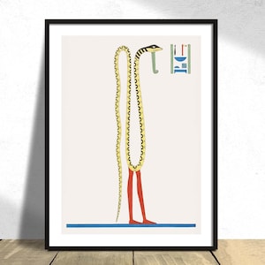 Kneph illustration from Pantheon Egyptien - Leon Jean Joseph Dubois | Vintage Decor, Poster Reproduction, Old Illustration, Fine Art Print