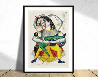 Awatar Narasimha | Plakat hinduistyczny, Plakat hinduskich bogiń, Plakat buddyjski, Sztuka ścienna zen, Reprodukcja, Pomysł na prezent, Medytacja, Vintage