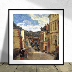 Rue Jouvenet in Rouen - Paul Gauguin I Square Print, Square Poster, Post-impressionism Art, French Poster, Reproduction Print, vintage print