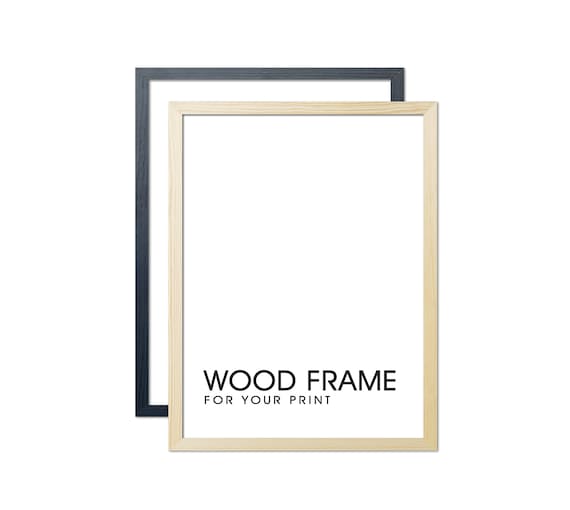 Basic Simple Wood Frame for Poster Photography. in 4 Colors: Natural,  Black, Walnut, White. A3 A4 11x14 18x24 24x36 15x21 30x40 30x30 50x70 