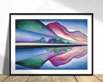 Georgia O'keeffe, Lake George Reflection, Print Reproduction
