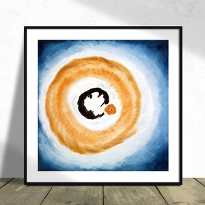 Dawn II - Arthur Dove I Square Print, Square Poster, Colourful Art Print, Vintage Print, Poster Reproduction, Old Illustration, Abstract Dec