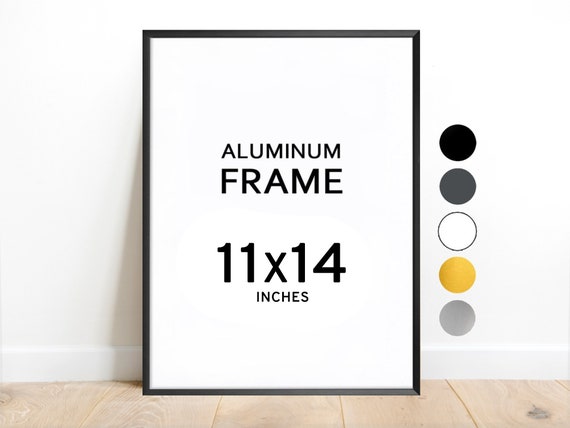 11x14 Aluminum Frame / Colors: Black, White, Graphite, Silver, Gold  Antireflective Nonreflective R11 14x11 Frames 11 X 14 Frame Print Photo 