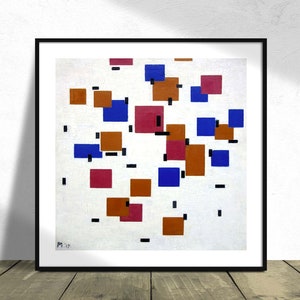Composition in colour A - Piet Mondrian I Square Print,Square Poster,Geometric Wall Art, Colorful Art Print, Modern Abstract, Minimalist Art