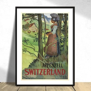 Appenzell Suiza- Auguste Constantin Viollier I Impresión de viaje, Idea de regalo, Impresión retro de Suiza, Cartel vintage, Cartel publicitario
