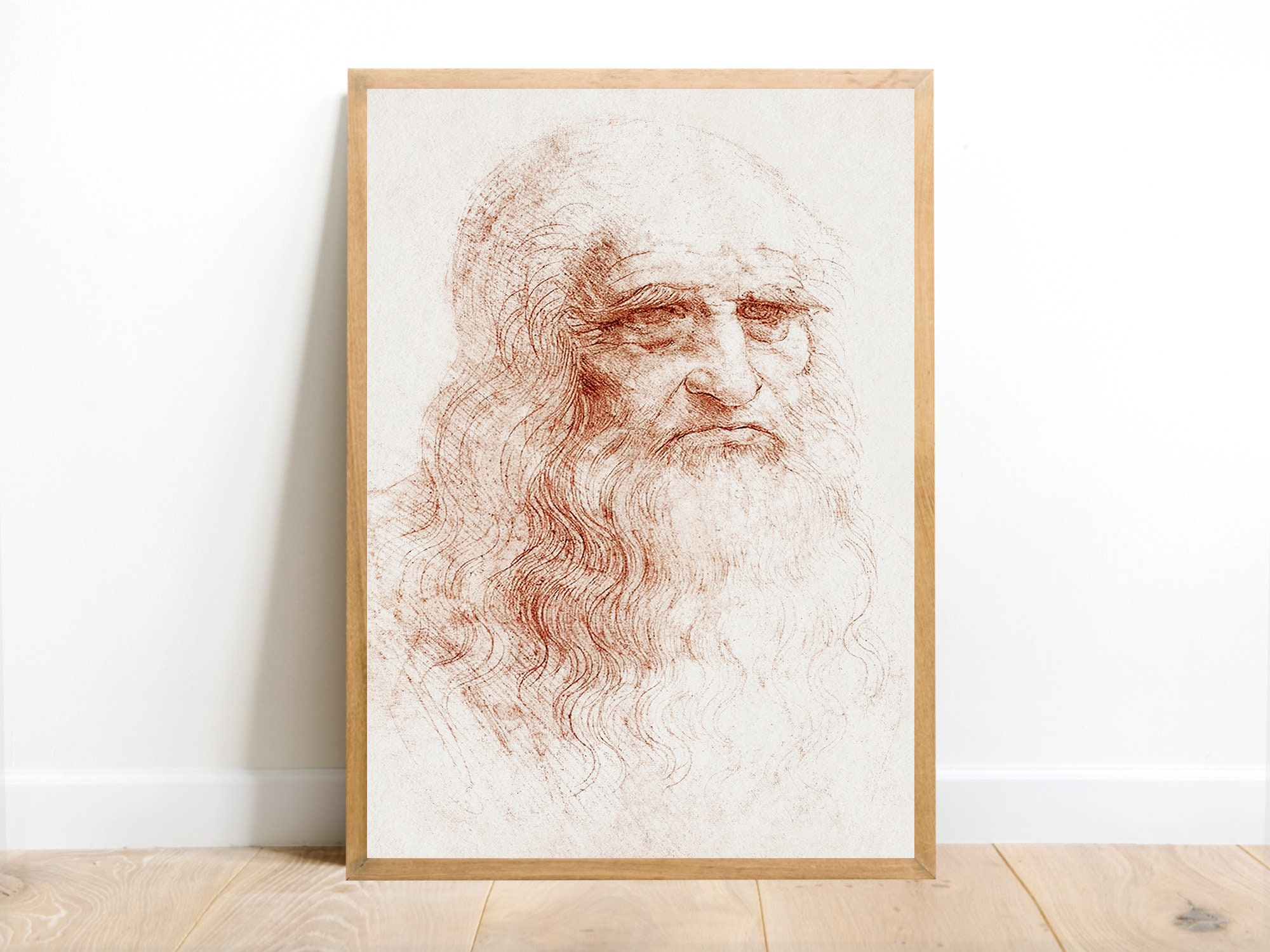 Self Portrait Leonardo Da Vinci Reproduction Print - Etsy