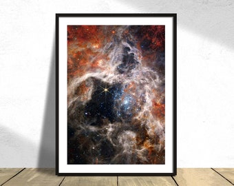 Tarantula Nebula - The James Webb Space Telescope I Space Print, Space Travel Art, Stars and Galaxy Art Decor, NASA Poster, Astronomy Gift