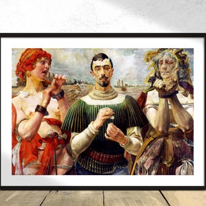 Polish Hamlet - Jacek Malczewski I Symbolism Art, Reproduction Print, Vintage Poster, Polish Art Decor, Malczewski Art Print, Famous Artist