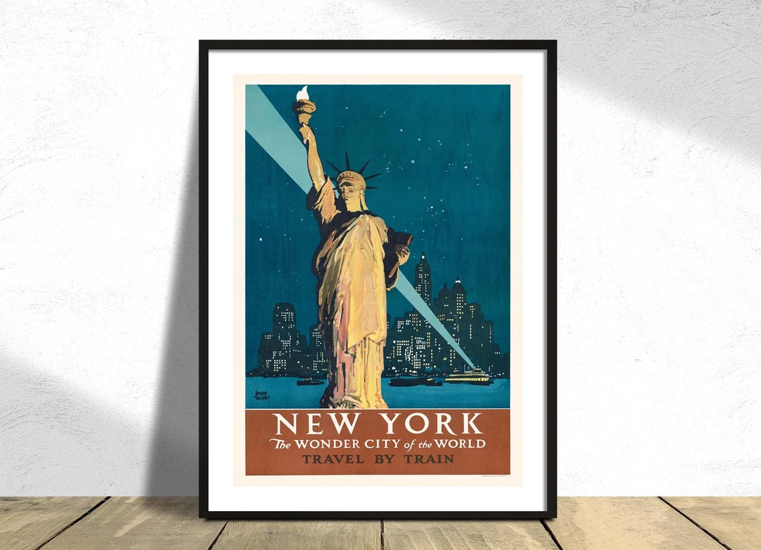New York the Wonder City of the World Travel by Train - Adolph Treidler ...