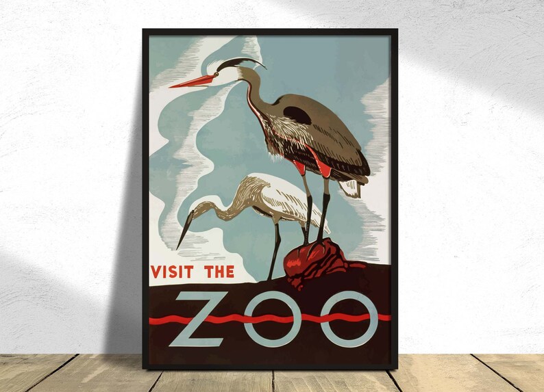 Visit the ZOO Poster | Advertising Poster, Classroom Art, Nursery Decor ...