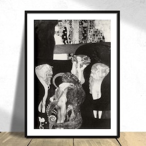 Jurisprudencia (Estado Final) - Gustav Klimt / Exposición Vintage, Impresión de Ilustración, Cartel de Reproducción, Arte de Secesión, Impresión de Bellas Artes 8x10
