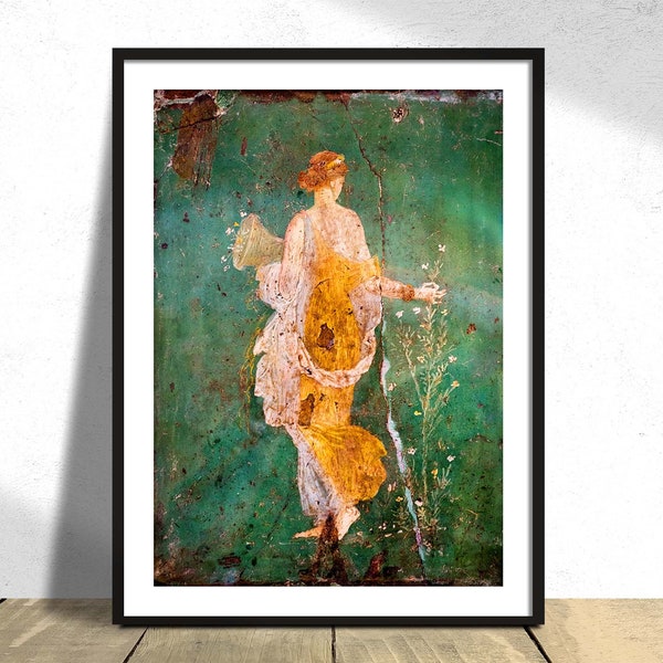Ancient Roman Goddess - Flora I  Vintage Poster, Woman Print, Gift Ide, Old Illustration, Retro poster, Vintage Art Print,